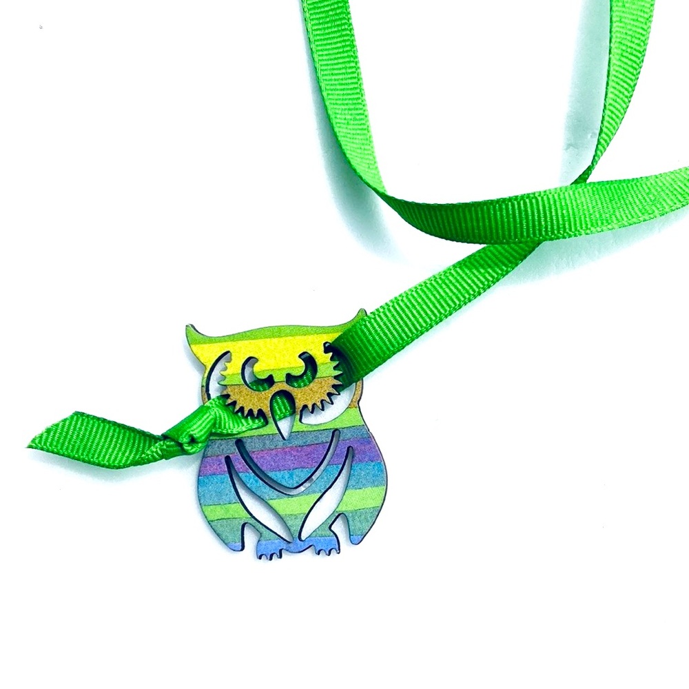 Artisan Crafted Groovy Owl Bookmark